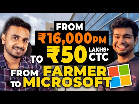 From 16k Pm to 50Lakhs+ CTC 🔥 | Farmer to Microsoft 😱 | Failed Jee Mains 7L AIR Santosh Kumar Mishra