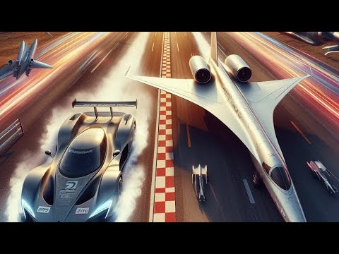 Race car vs supersonic aircraft. @aviationfromnaman