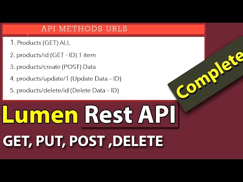 Complete Lumen API Development (CRUD) File Upload | GET, POST, PUT, DELETE | Post Man Testing.