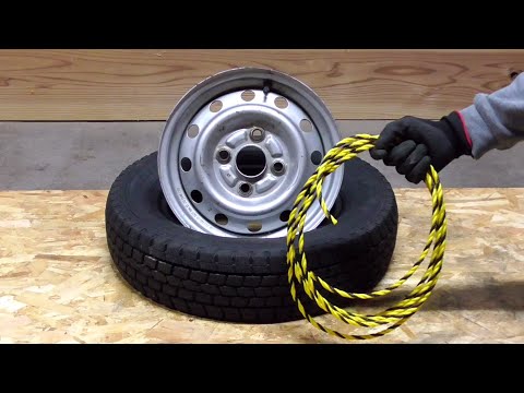 Very few people know that you can change a tire with a rope.
