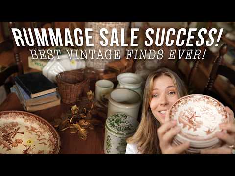 Shopping A Church Rummage Sale Filled with Vintage Treasures: Come Garage Sailing with Us!