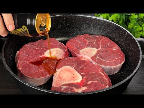 So Tender You Don't Need a Knife! π₯© Beef Shank in Dark Beer πΊ & Mushrooms πβπ«.