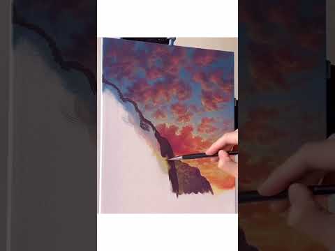 4hr Acrylic Seascape Painting Lesson 🎨 #acrylicpainting #seascapepainting #artlesson