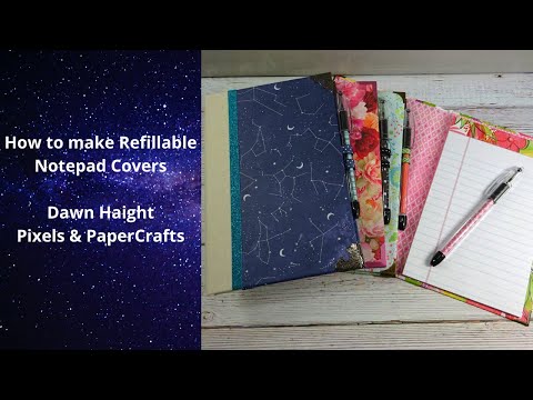 How to Make Refillable Notepad Covers | Pixels and Papercrafts