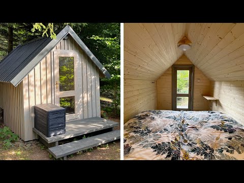 1 Year Building a Cozy Tiny House in the Woods | Start to Finish