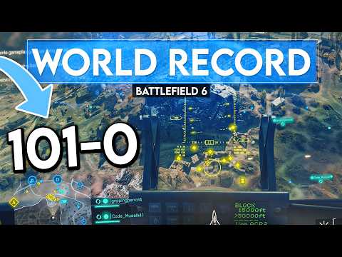 NEW Battlefield 6 JET KILLSTREAK World Record... 101-0 Attack Jet
