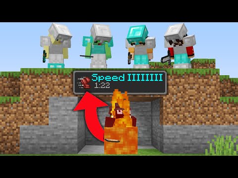 Minecraft Manhunt But Damage Increases My Speed