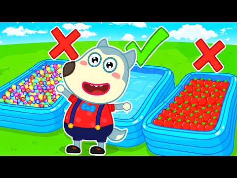 Don't Fall Into the Wrong Swimming Pool! 🏊 | Wolfy - Baby Cartoons