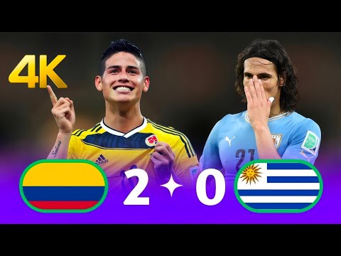 كولومبيا 🇨🇴 الأوروغواي 🇺🇾 هدف خاميس الخرافي 🤯 كأس العالم 2014 وجنون حفيظ دراجي جودة خرافية 4k