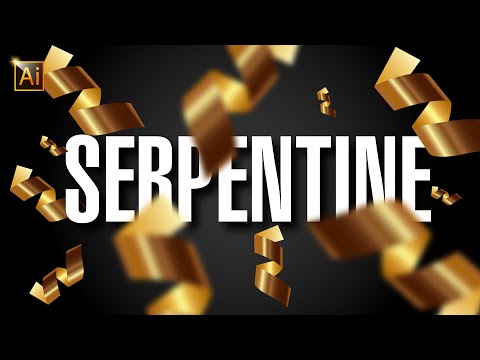 HOW TO DRAW A SERPENTINE (сonfetti, golden ribbon)? ADOBE ILLUSTRATOR TUTORIAL