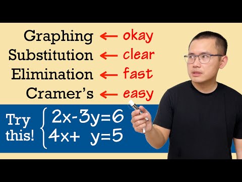 Solving a 2 by 2 system of equations (the 4 methods you need to know!)