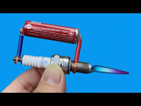 How to Make a Simple Welding Machine from Spark Plugs and Batteries at Home!