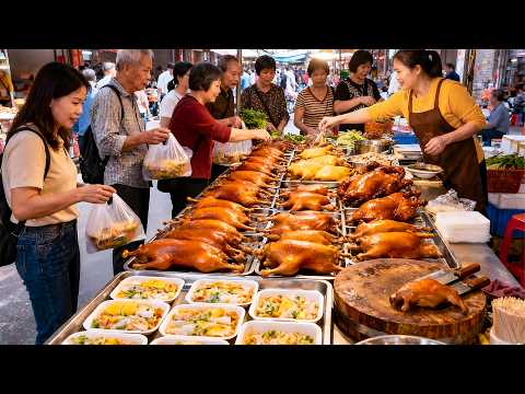 廣東深圳南山最熱鬧肉菜市場，人氣脆皮燒鴨日賣120只，潮汕腸粉料多味美，手撕鷄師傅撕鷄條表演讓人拍案叫絕，最接地氣的深圳市場美食實錄#廣東深圳#深圳早市#深圳美食