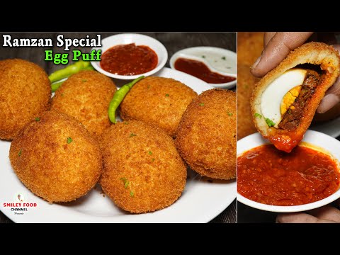 रमजान स्पेशल बॉईल अंडे के पफ की रेसिपी Iftar Special Egg Puff Recipe Ramzan Street Food | Egg Puffs