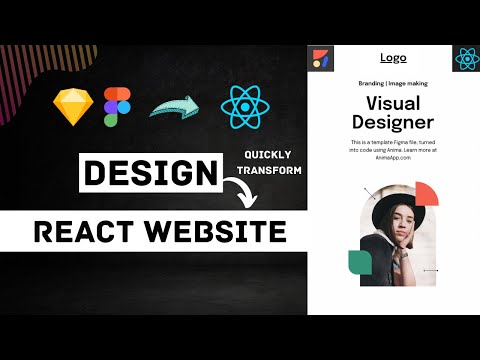 How to Transform Design into React Code using Anima | Build React Portfolio Website Figma Design