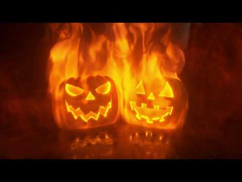 HALLOWEEN FIRE PLACE - Scary Pumpking Fire Place For Hallooween With Fire Sounds 🎃🦇 🦉 🕷 🕸
