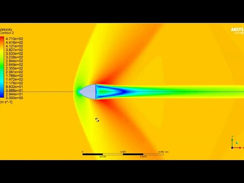 ANSYS Fluent: Supersonic compressible Flow over Bullet