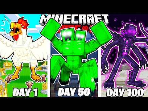 100 Days But EVERY Mob is a BOSS in Hardcore Minecraft!