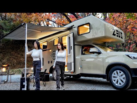 CAMPING IN A LUXURY NEW TRUCK CAMPER VAN WITH BEAUTIFUL GUESTS