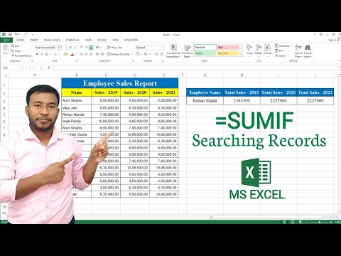 MS Excel - SUMIF Function | SUMIF Formula in Excel | How to use SUMIF Function in Excel
