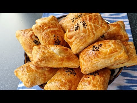 Рецепт: Самса по Узбекски с тыквой + Как приготовить Слоеное тесто