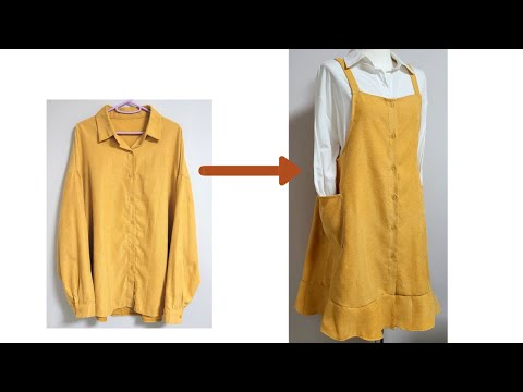 Upcycling  Shirt/Dress/Reform Old Clothes/skirt/Refashion