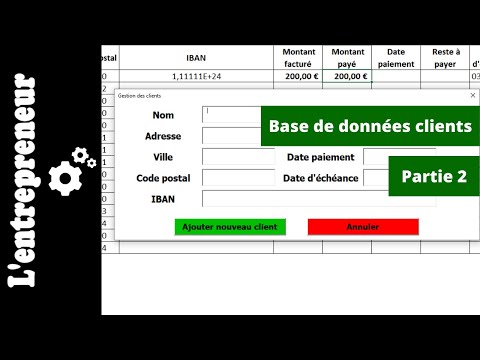 #2 Créer une base de données clients sur Excel-VBA