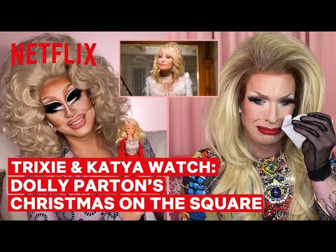 Drag Queens Trixie Mattel & Katya React to Dolly Parton's Christmas on the Square | I Like to Watch