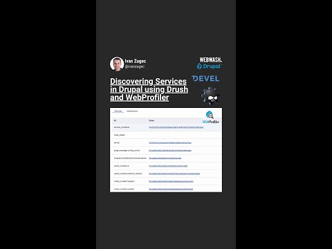 Discovering Services in Drupal using Drush and WebProfiler