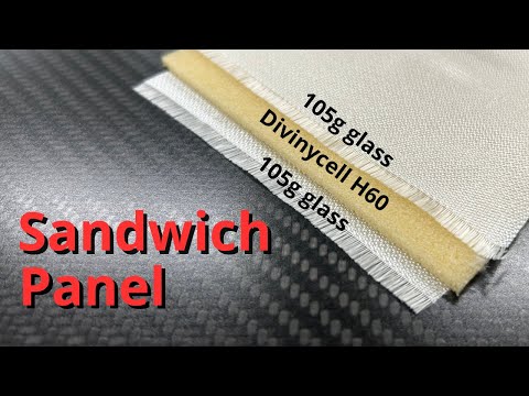 Composite Sandwich Panel Lamination: Divinycell Core + Fiberglass