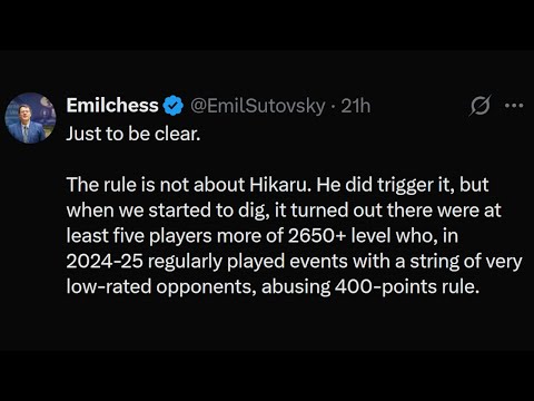 NEW FIDE HIKARULE DRAMA!!