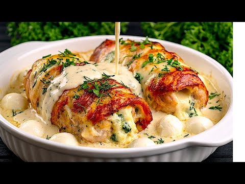 20 Minuten! Solche Hähnchenröllchen habt ihr noch nie gegessen 😋🍗🧀