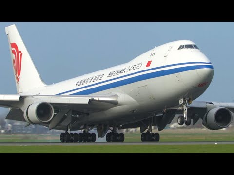 60 MINUTES AIRPLANES ONLY - Aviation Highlights of March - Boeing 747, B707, AN12 ... (4K)