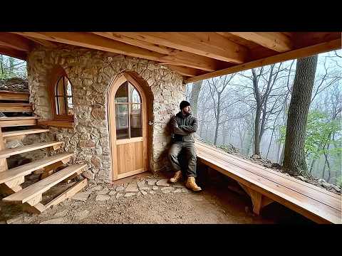Man Builds DIY STONE CABIN Alone in the Forest | Start to Finish by @Lesnoy_Craft​