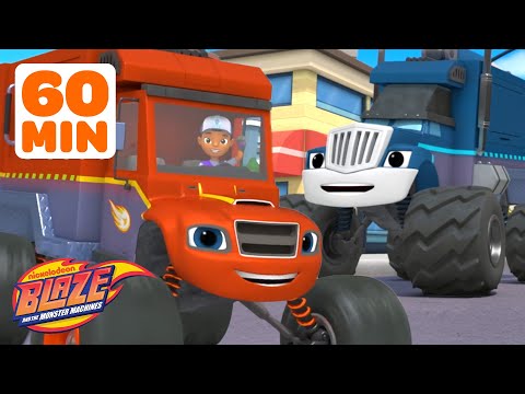 1 HOUR of Blaze's SILLY Rescues & Transformations! w/ AJ #4 | Blaze and the Monster Machines