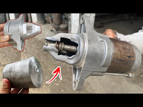 The Self-starter Housing Broke so The Mechanic Confidently Made a New One on a Lathe
