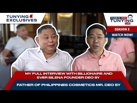 TUNE IN KAY TUNYING LIVE | My full interview with billionaire and Ever Bilena founder Deo Sy