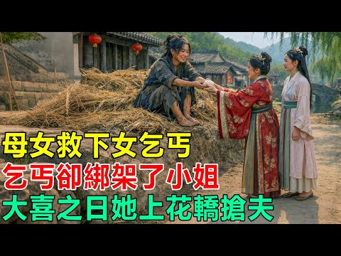 民間故事：母女救下女乞丐，乞丐卻綁架了小姐，大喜之日她上花轎搶夫