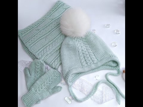 Шапка с цельновязаными ушками. Мастер-класс