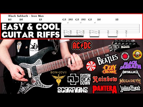 30 Easy & Cool Guitar Riffs You Should Know | With Tabs