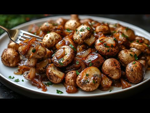 Mushrooms with garlic – tastier than meat! The best pan-fried