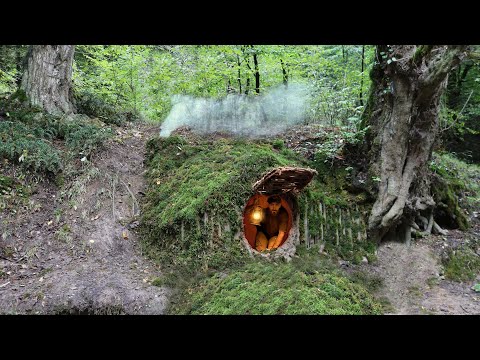 Building Complete and Cozy Survival Secret shelter ,Stone Bunker ,Clay oven