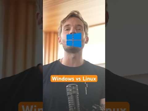 Linux vs Windows in PewDiePie’s Mind… #linux #windows