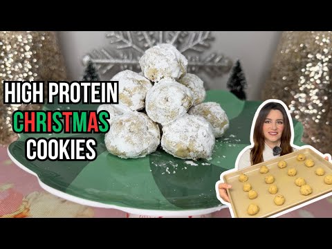 High Protein Christmas Cookies I Snowball Cookies with 5g Protein Each