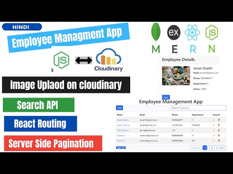 Build an Employee Management App with MERN Stack: Image Upload, Search, Pagination & Routing