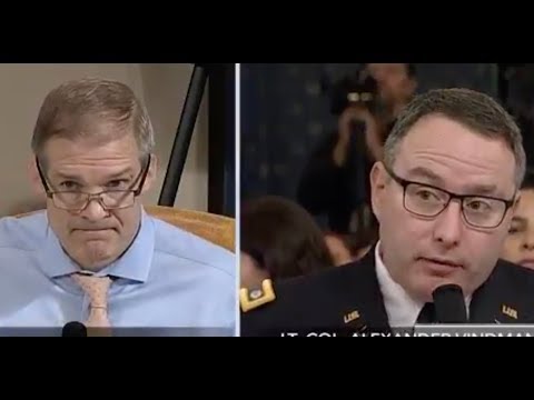 Vindman humiliates Jim Jordan w/ epic response when he tries to discredit him