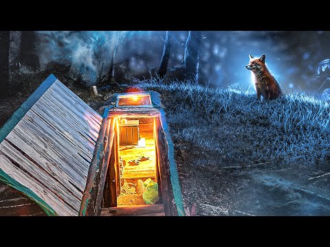 Hidden huge HOUSE UNDERGROUND SHELTER. Waiting for a COLD WINTER, installed the door. Part 10