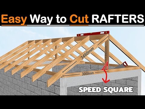 The SECRET to Perfect RAFTERS Using a SPEED SQUARE & Spirit LEVEL