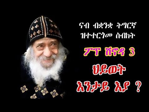 ስብከት ፖፕ ሽኖዳ 3ይ ብትግርኛ ህይወት እንታይ እያ ? pope shinouda in tigrinya what is life ?
