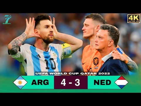 MESSI LEADS ARGENTINA TO THE WORLD CUP 2022 SEMI-FINALS AFTER INTENSE ANGER AT DUTCH PLAYERS 4k HD